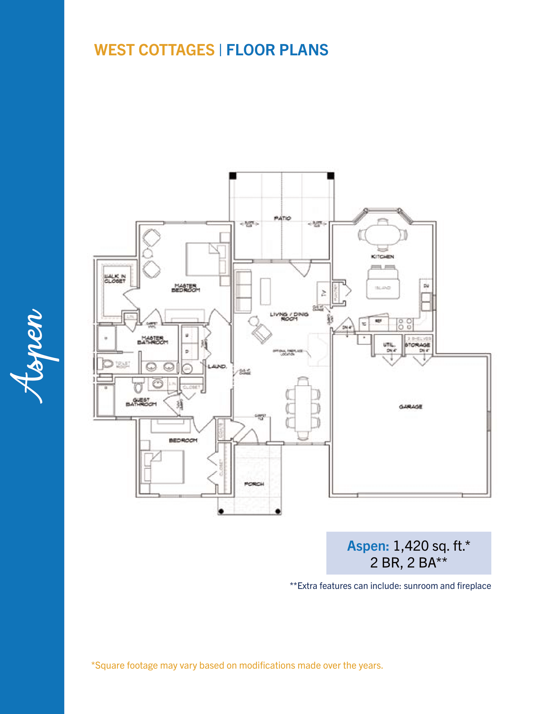 Bethany Village Aspen West Cottage Floor Plan