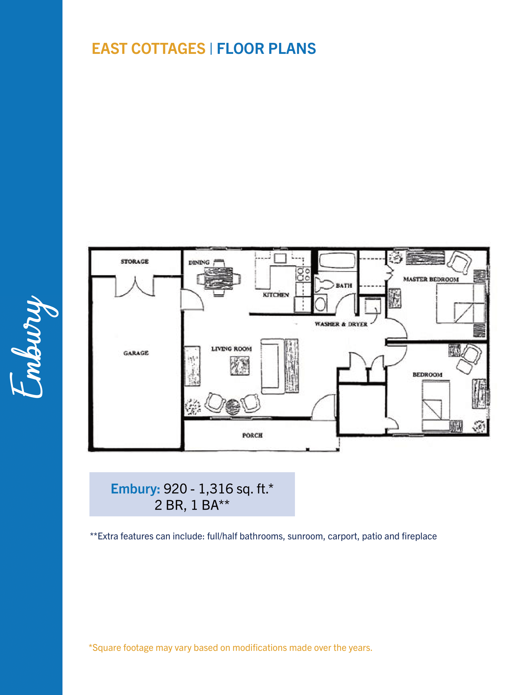 Bethany Village Embury East Cottage Floor Plan