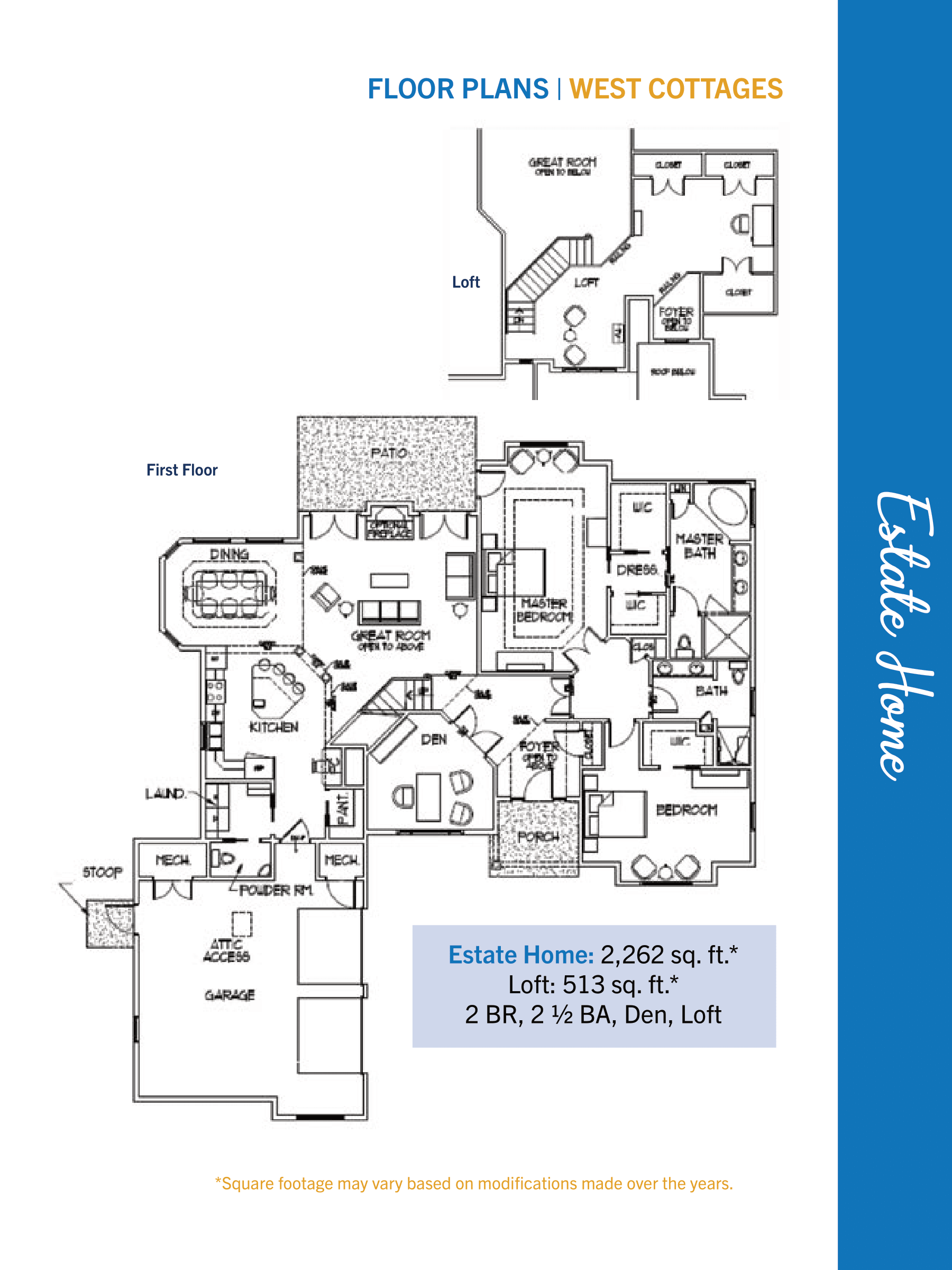 Bethany Village Estate Home West Cottage Floor Plan