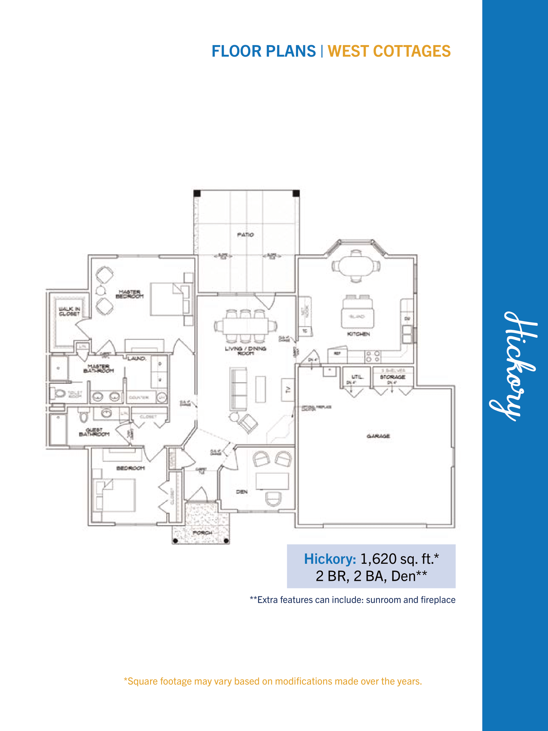 Bethany Village Hickory West Cottage Floor Plan