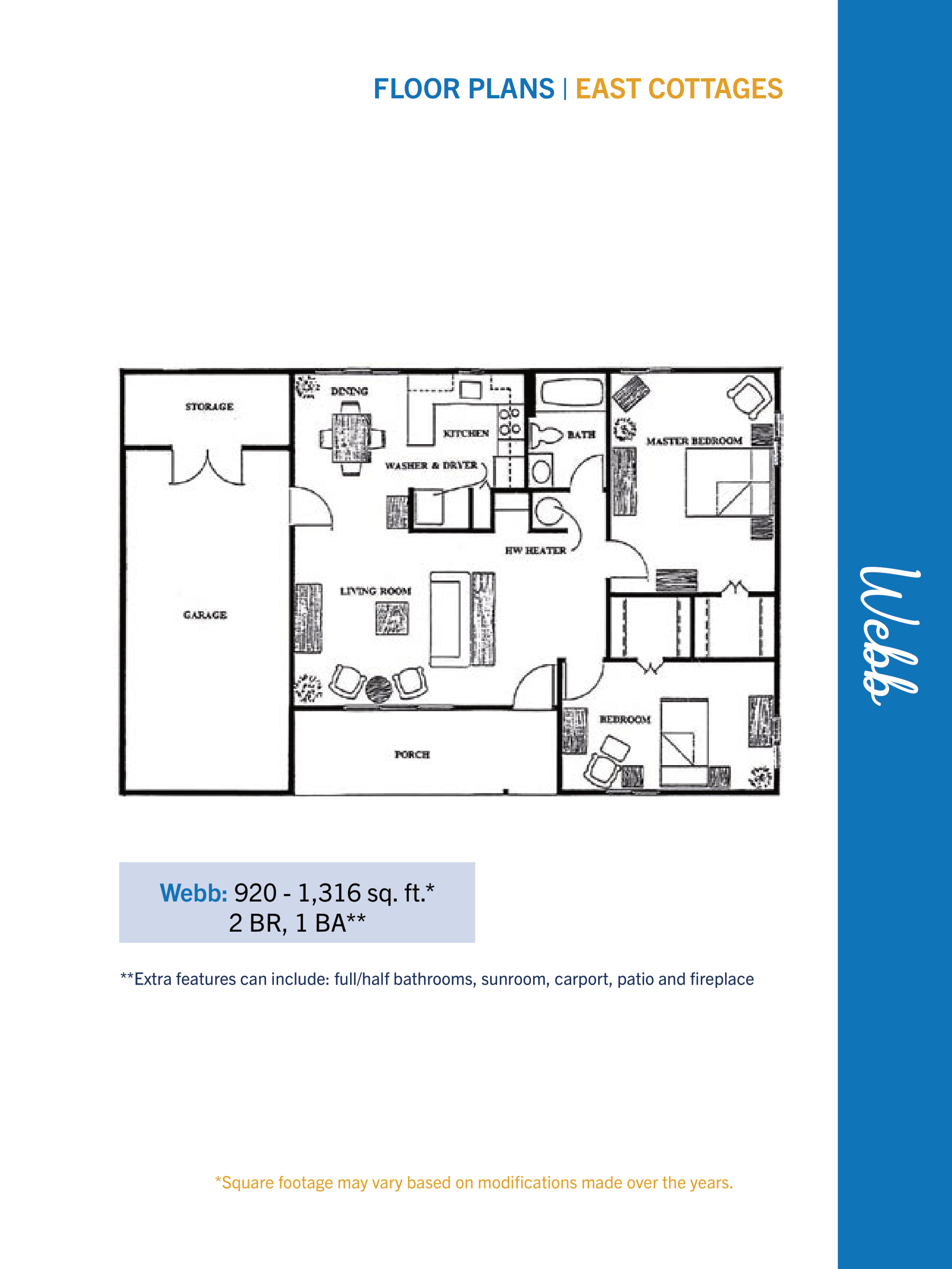 Bethany Village Webb East Cottage Floor Plan