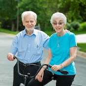 couple with bike
