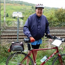 Lowell with bike