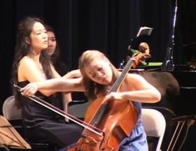 Alicia Ward, cello, and Kimberly Kong, piano