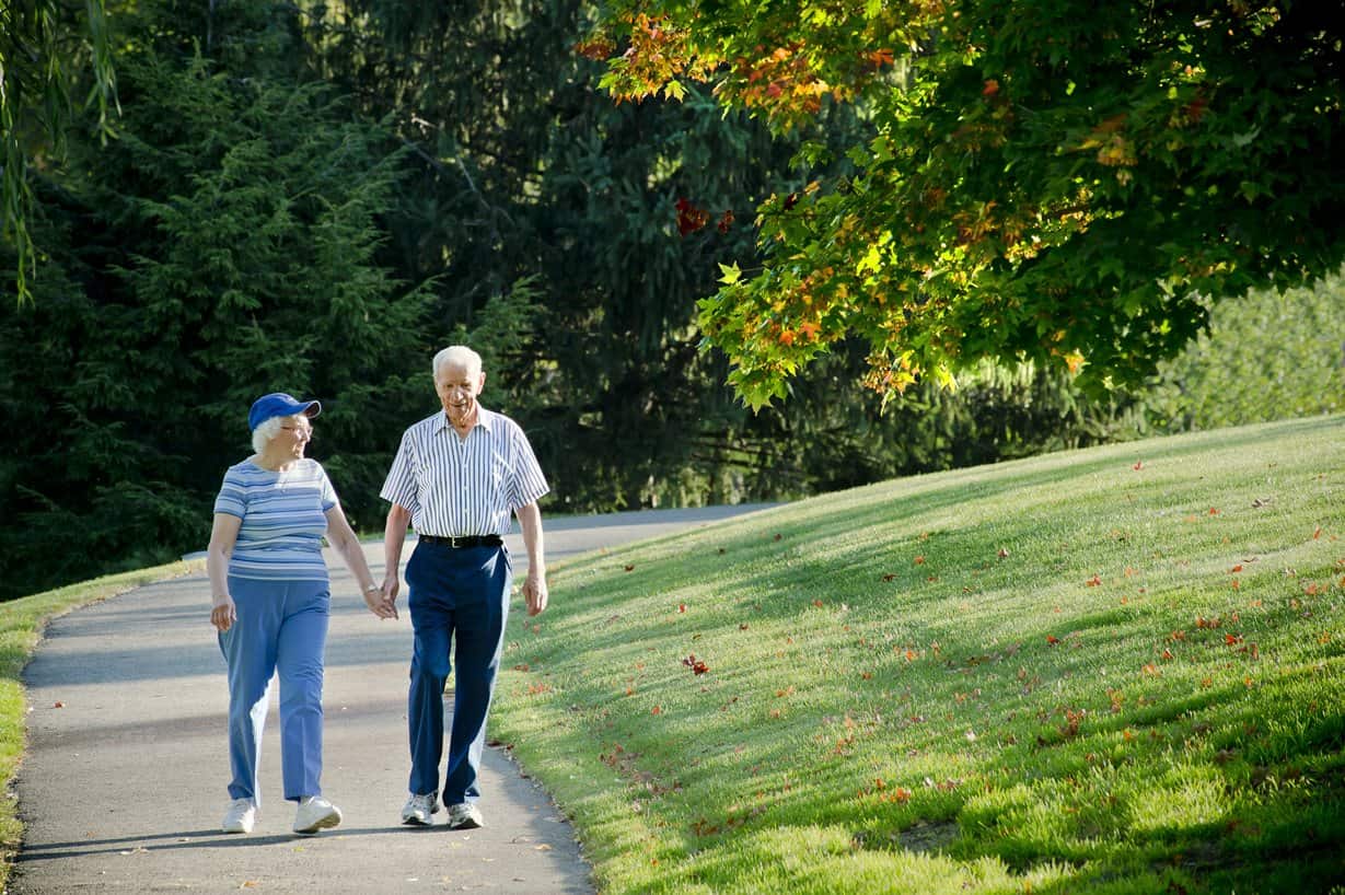 residents walking together at springhill