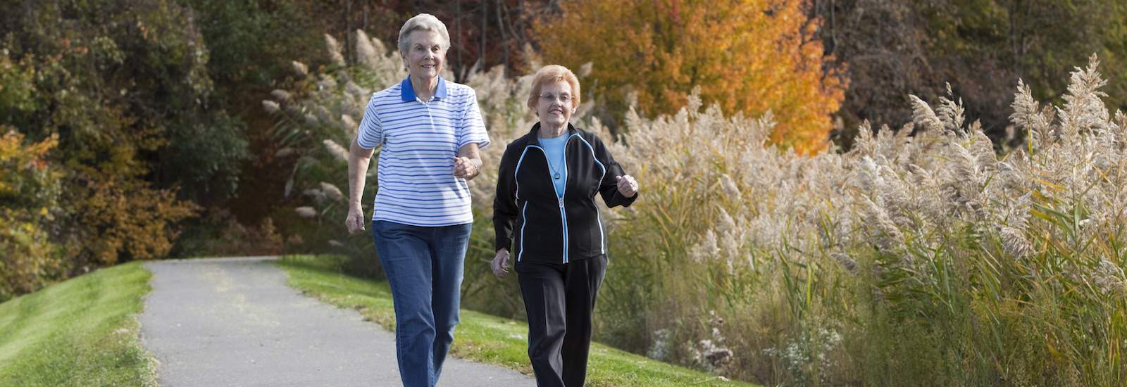 residents walking the trails