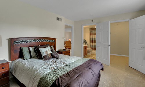 master bedroom of bethany apartments