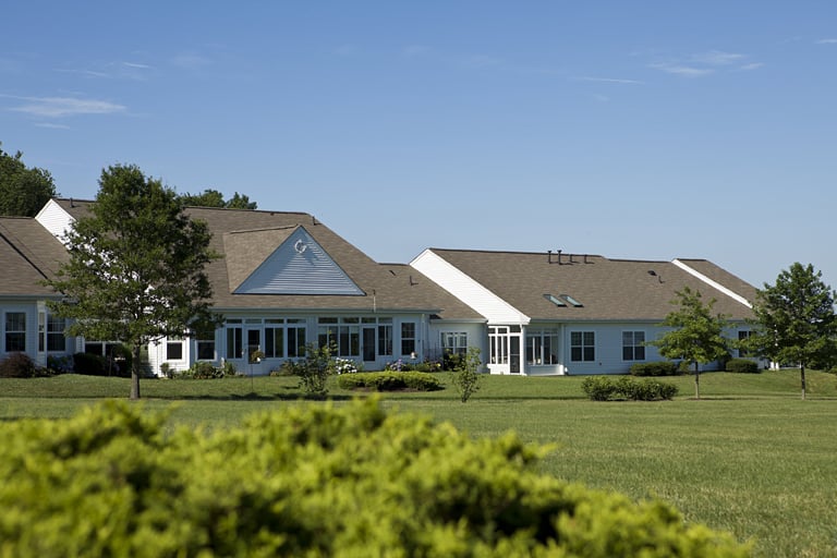 wide view of cottage homes