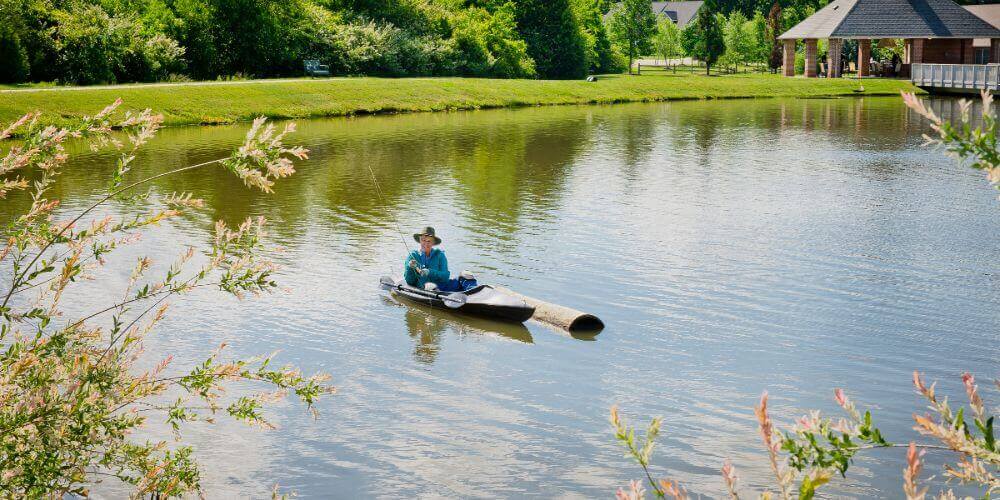Resident enjoying fishing at Maryville