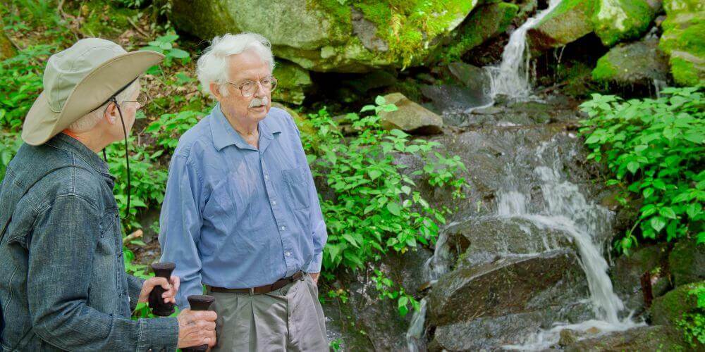 residents hiking the many trails at maryville