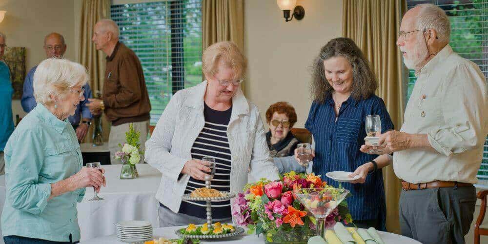 residents enjoying happy hour at Maryville