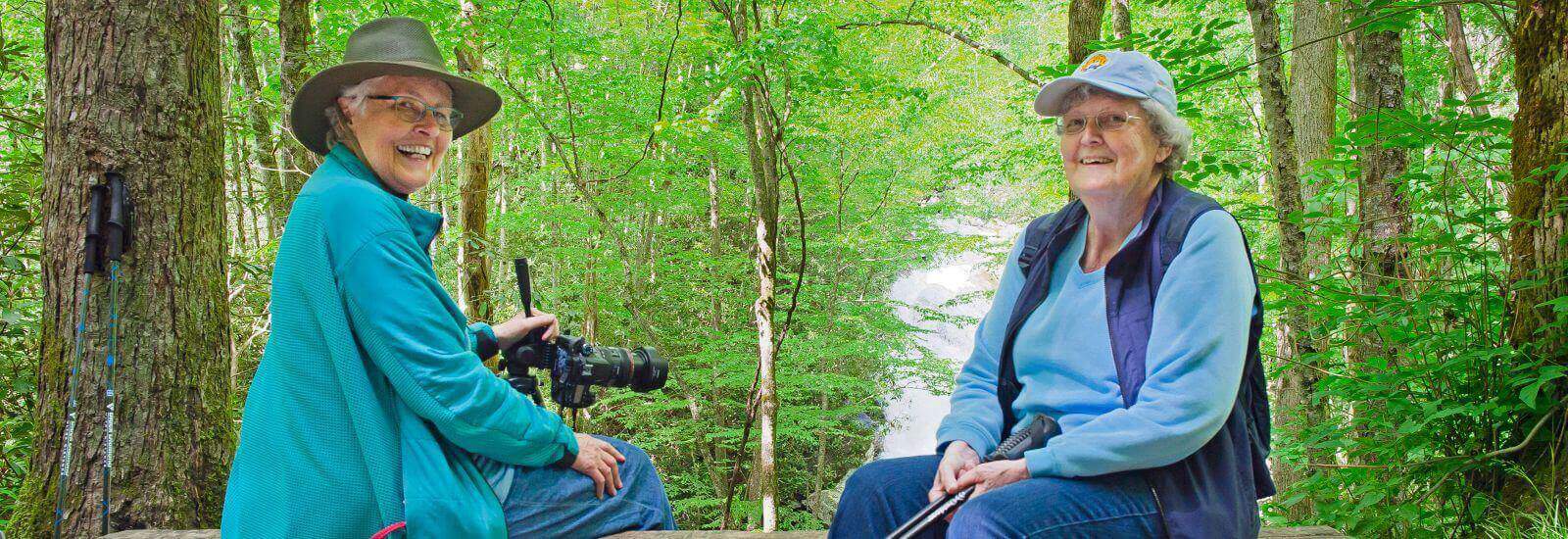 residents enjoy hiking on nearby trails at asbury place maryville