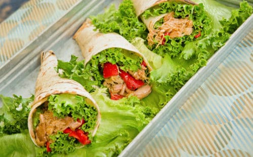 variety of wraps for dining