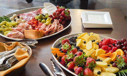 senior living fruit and meat platters for gatherings