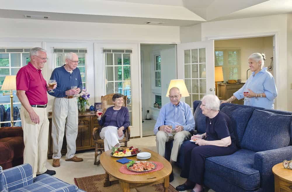 residents socializing