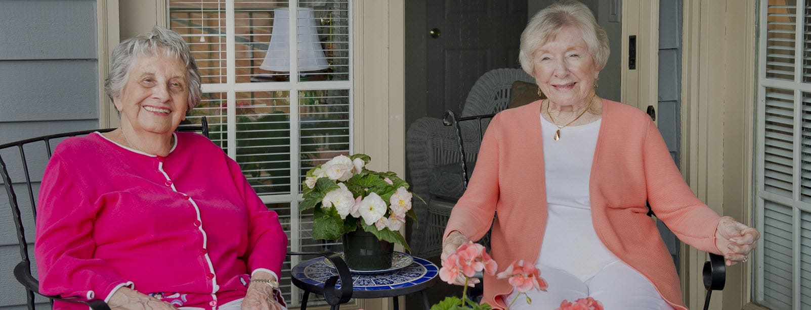 residents enjoying time on the front porch