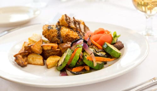 grilled chicken and vegetables
