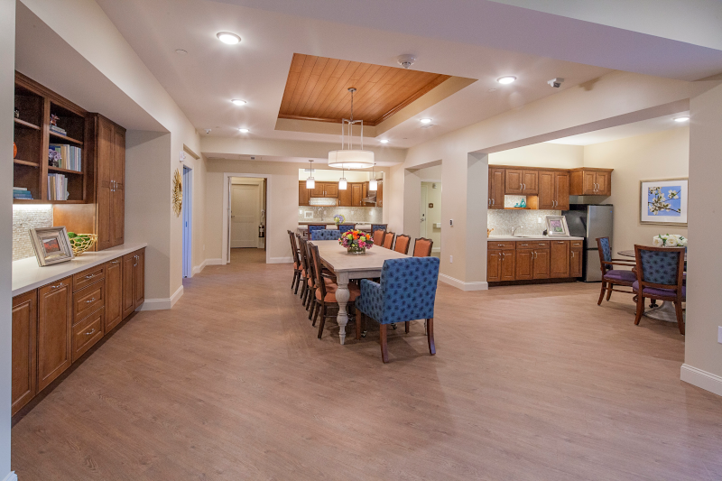 Alpine memory care kitchen area at asbury place maryville