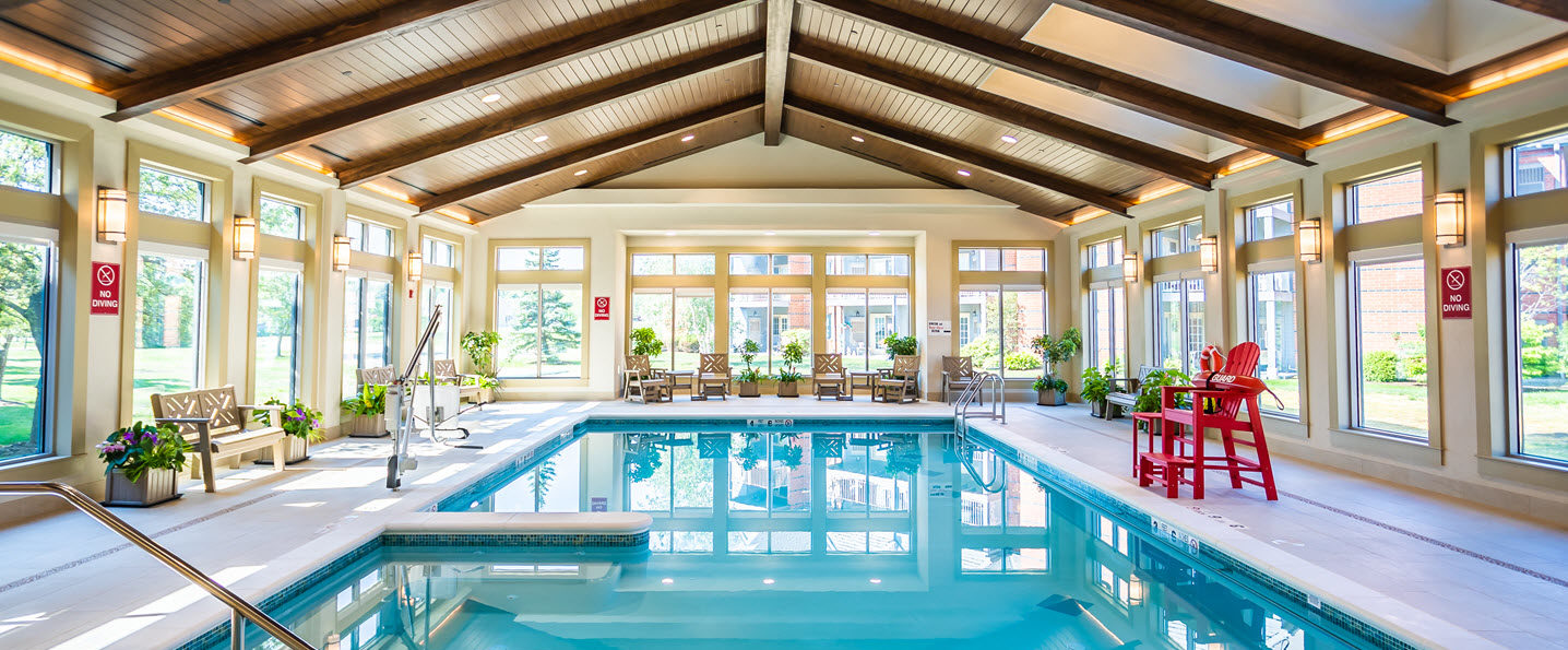 indoor pool at aquatic center