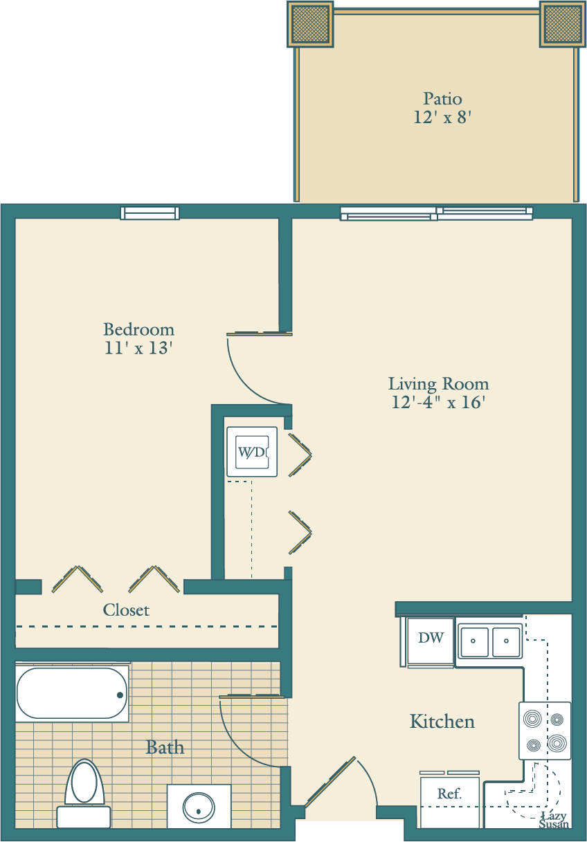 RW 1br_traditional floor plan