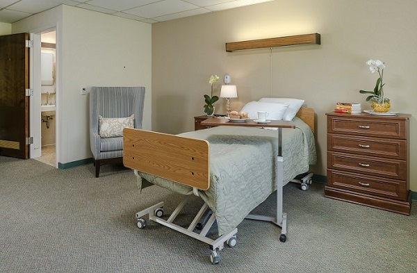 bedroom at riverwoods nursing center