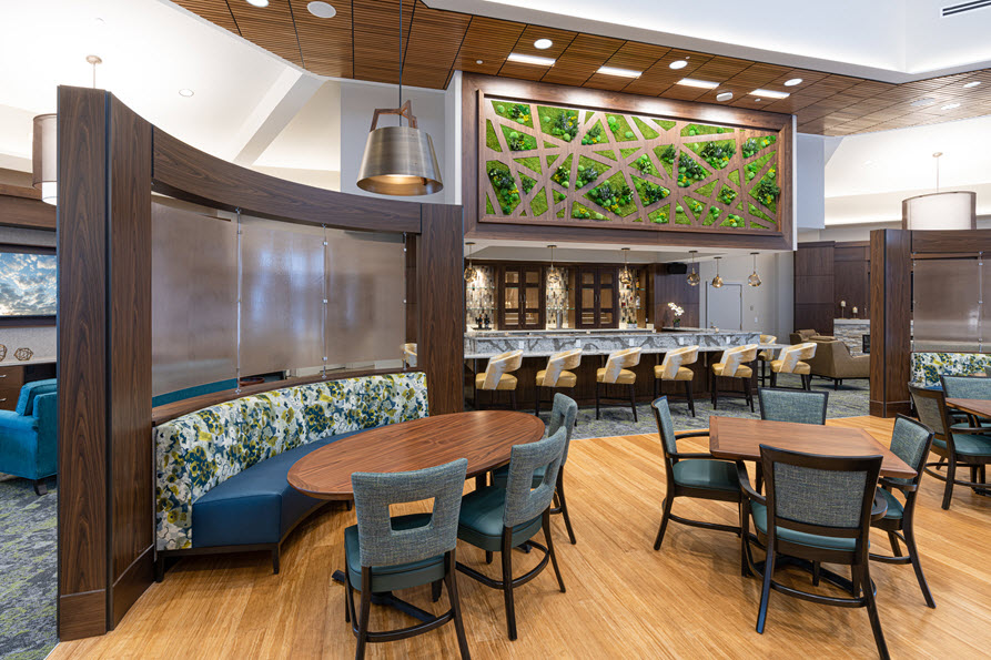 dining area of bethany village bistro and pub