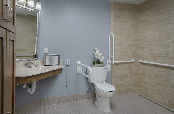 bathroom in riverwood rehabilitation center