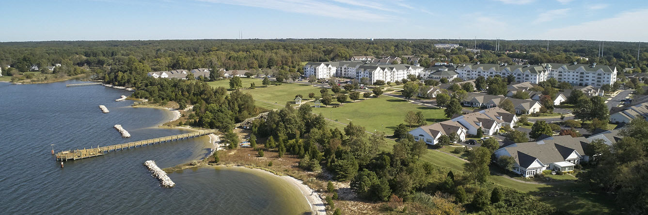 aerial view of community