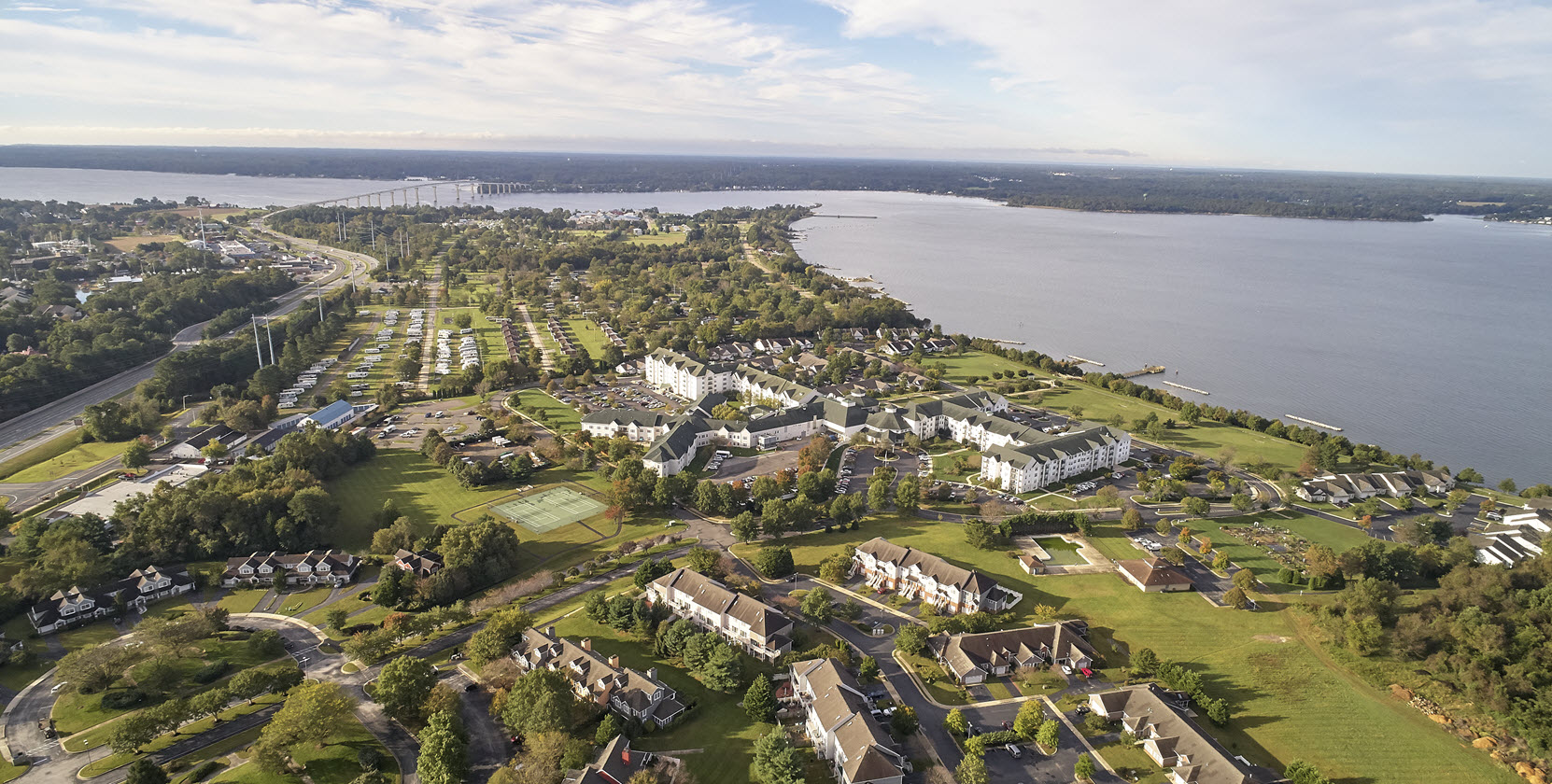 aerial view of asbury solomons