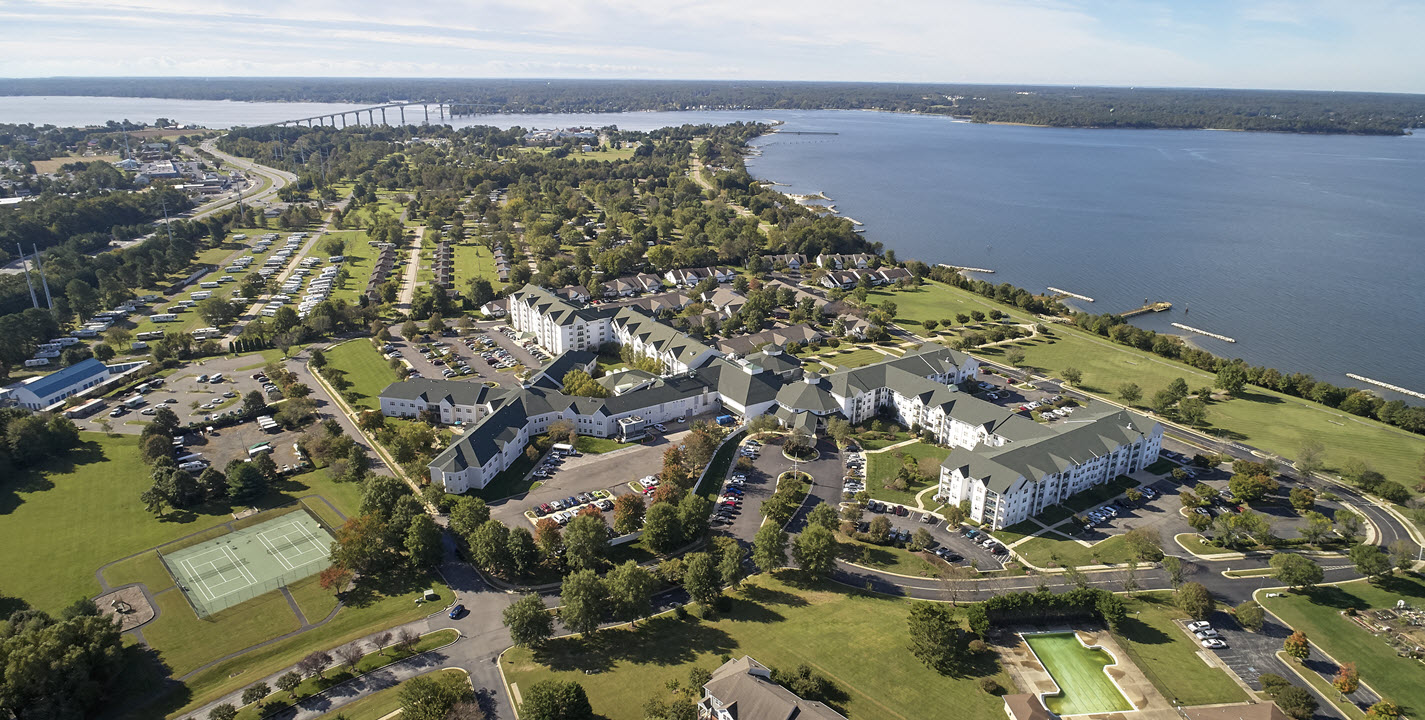 aerial view of asbury solomons