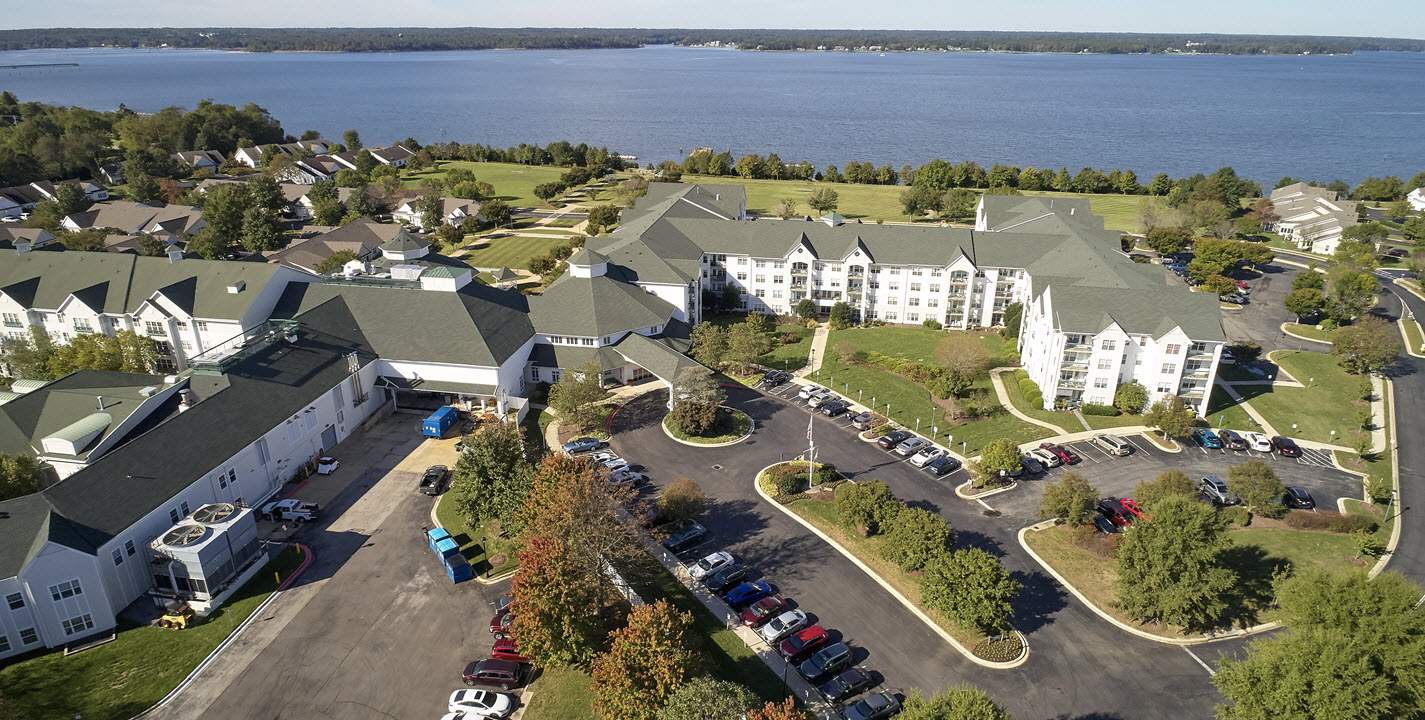 aerial view of asbury solomons