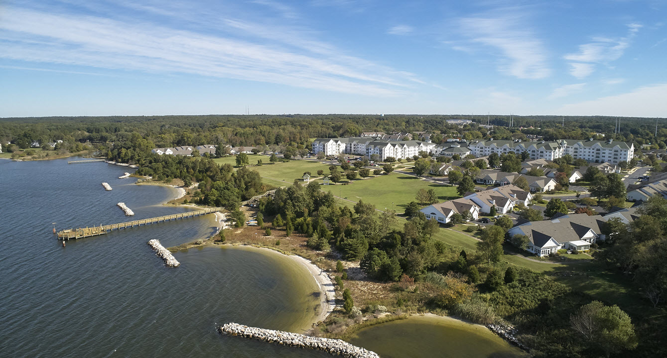 aerial view of asbury solomons