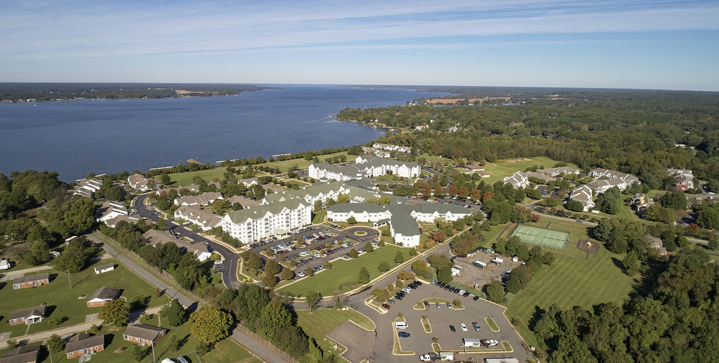 aerial view of asbury solomons