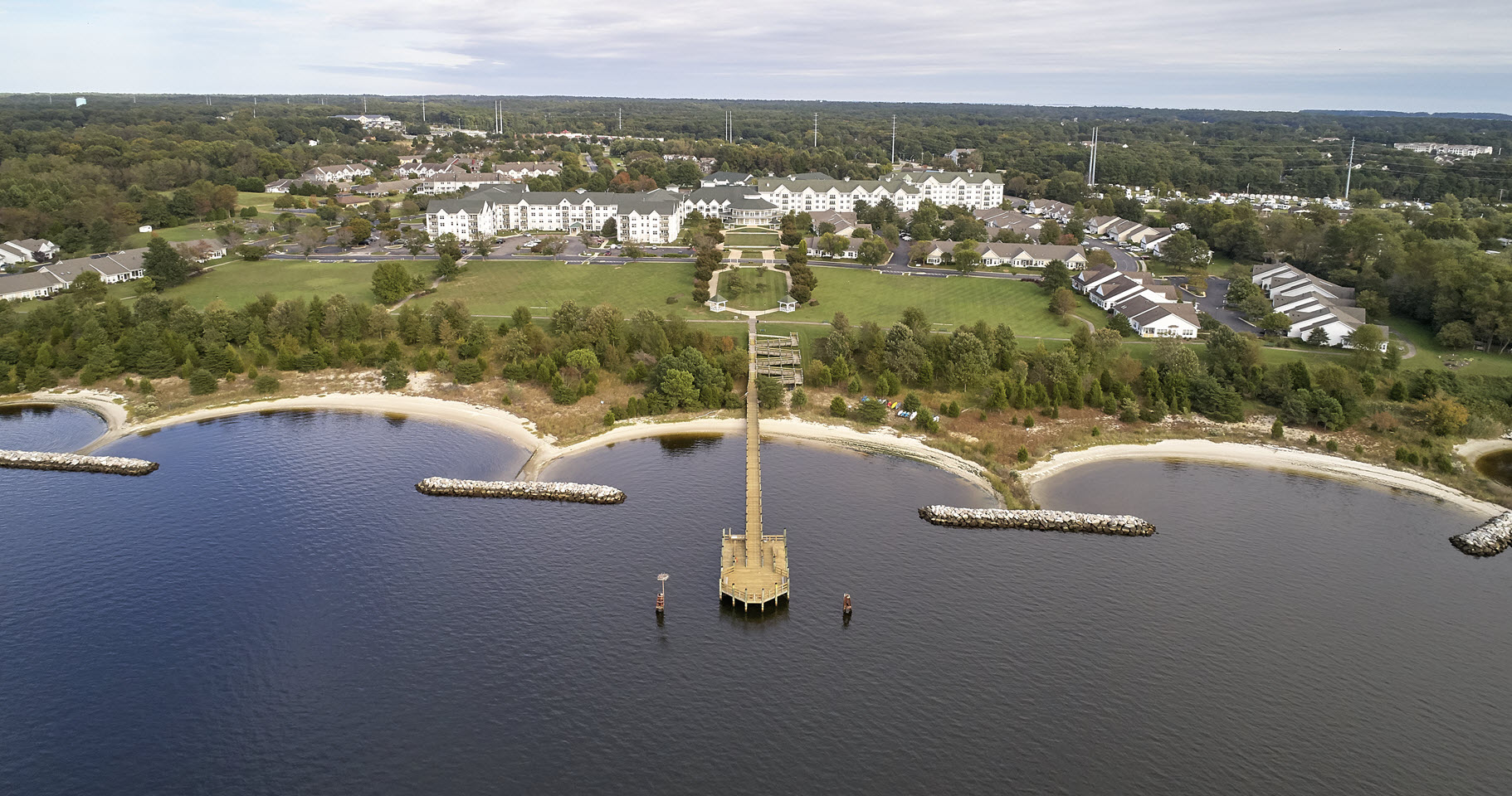 aerial view of asbury solomons