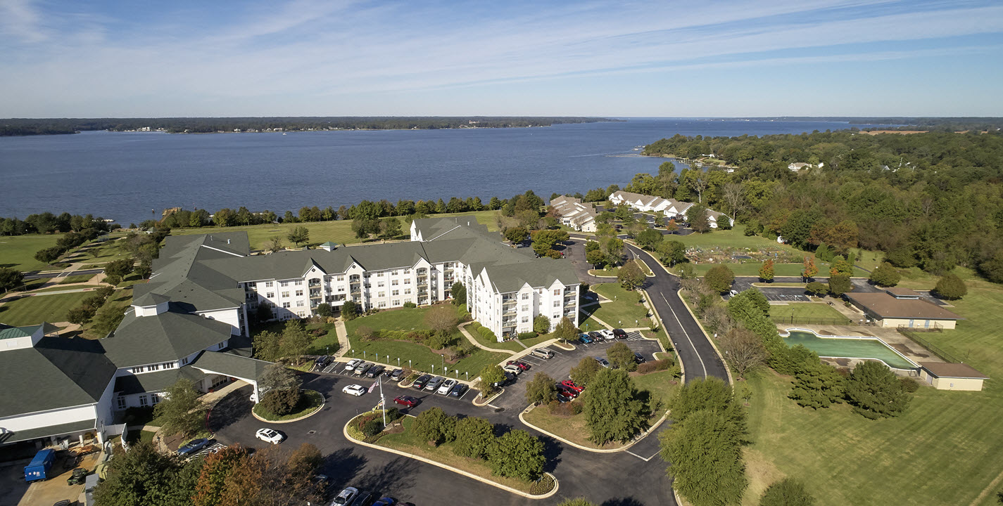 aerial view of asbury solomons