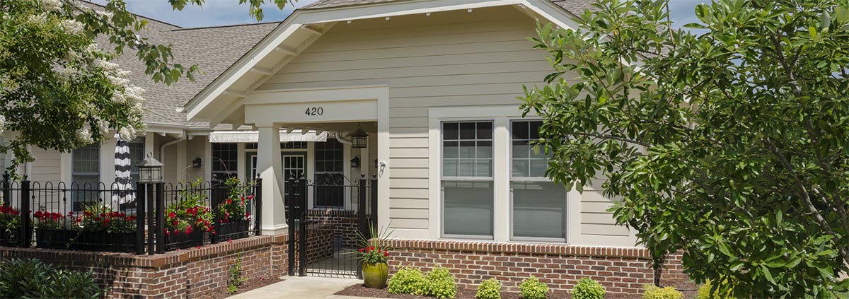 Front door and entrance of home at Asbury Communities