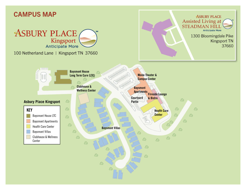 Asbury Place Campus Map