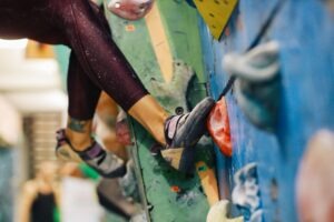 rock climbing wall at Asbury wellness cener