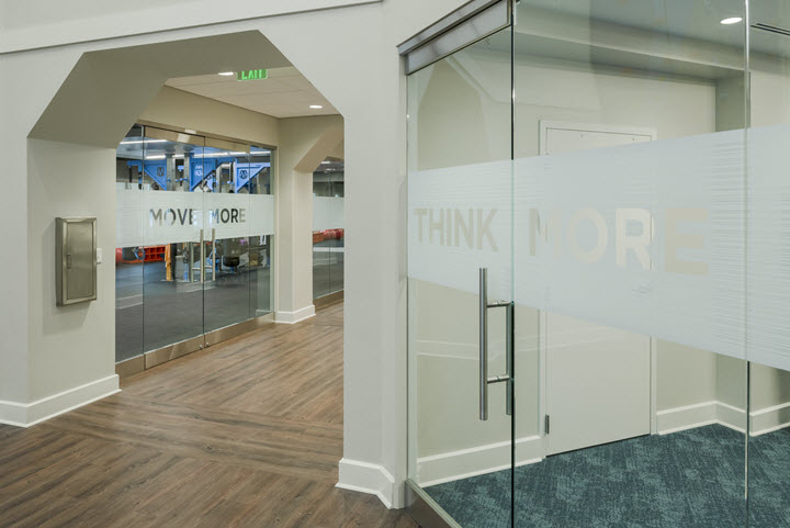 hallway of rosborough wellness center