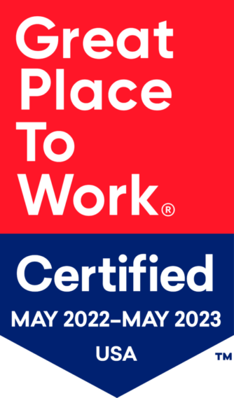 badge with words great place to work certified 2022-2023