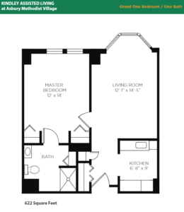 Asbury Methodist Village Assisted Living Grand Suite Floor Plan