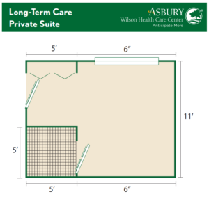 Asbury Methodist Village Long Term Care Private Suite Floor Plan