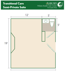 Asbury Methodist Village Transitional Care Semi Private Suite Floor Plan