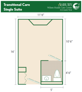 Asbury Methodist Village Transitional Care Single Suite Floor Plan