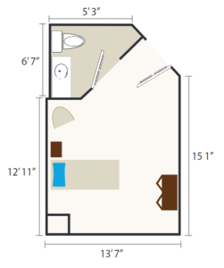 Asbury Solomons Skilled Nursing Private Room F Floor Plan