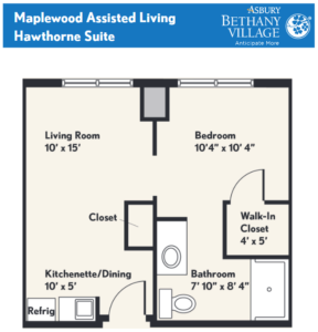 MapleWood Assisted Living Hawthorne Suite Floorplan