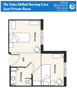 The Oaks Skilled Nursing Care Semi Private Room Floorplan