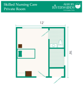 RiverWoods Skilled Nursing Private Room Floor Plan
