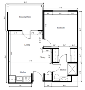 Springhill Personal Care Chestnut Left Floor Plan