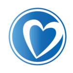 drawing of the Asbury Foundation logo's white heart in a blue circle